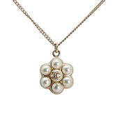 シャネル ココマーク パール ネックレス ゴールド メッキ フェイクパール レディース CHANEL 【中古】